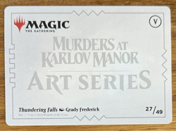MTG Murders At Karlov Manor Art Card, Thundering Falls 27/49 - Image 2