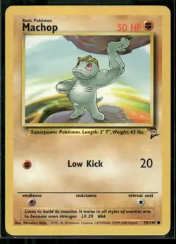 Pokemon Base Set #052/102 Machop Common - Image 1
