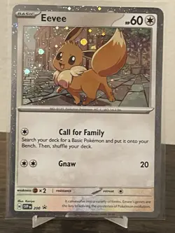 Pokemon TCG Eevee SVP200 Black Star Cosmos Holo Promo SV Destined Rivals NM - Image 1