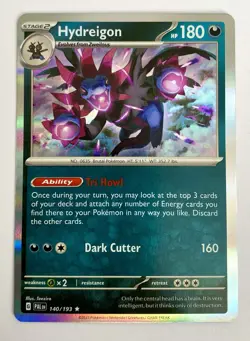 Hydreigon Holo Rare - 140/193 - Paldea Evolved Pokemon 2023 - Image 1