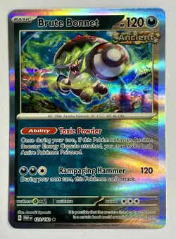 Brute Bonnet 123/182 Holo Rare Paradox Rift Pokemon TCG Pack Fresh Near Mint NM - Image 1