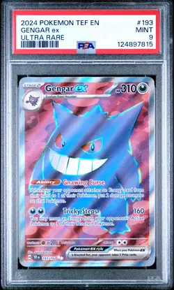 Gengar Ex Ultra Rare Pokemon Tef En-Temporal Forces 193 NM PSA 9 - Image 1
