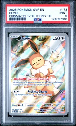 Eevee Prismatic Evolutions Etb Pokemon Svp En-Sv Black Star Promo 173 NM PSA 9 - Image 1