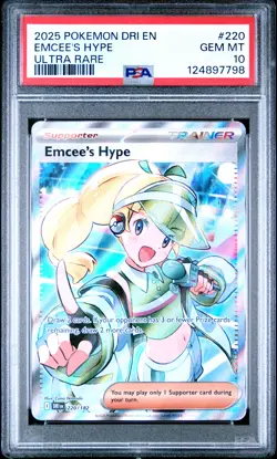Emcee'S Hype Ultra Rare Pokemon Dri En-Destined Rivals 220 NM PSA 10 - Image 1
