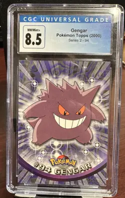 MINT+ Pokemon: Gengar TOPPS series 2 - 94 NonHolo RARE Vintage- CGC 8.5 NM/MINT+ - Image 1