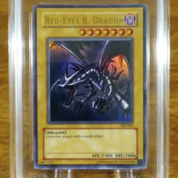Yugioh Starter Deck Joey Red-Eyes Black Dragon SDJ-001 AGS Mint 9 Holo Rare 2003 - Image 2