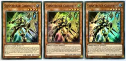3 x BLVO-EN022 Constellar Caduceus - Super Rare 1st Edition Near Mint YuGiOh - Image 1