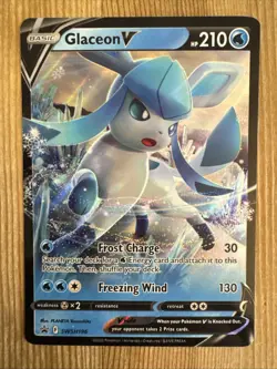 Glaceon V - SWSH196 - Pokemon Sword & Shield Promo Ultra Rare Holo Card NM - Image 1