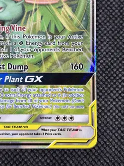 Venusaur & Snivy GX 1/236 Tag Team Cosmic Eclipse Holo Ultra Rare Pokemon Card - Image 4