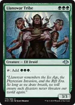 Llanowar Tribe Modern Horizons HEAVILY PLD Green Uncommon MAGIC CARD ABUGames - Image 1