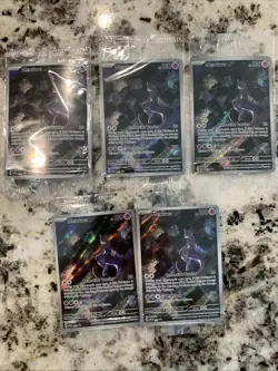 Mewtwo SVP 052 151 Promo Illustration Rare Pokemon Card SEALED LOT Of 5 - Image 1