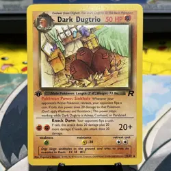 Dark Dugtrio 23/82 1st Edition Rare Non-Holo Team Rocket Pokemon Card LP - Image 1