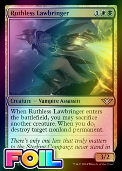 x1 Ruthless Lawbringer OTJ MTG 229 FOIL UNCOMMON M/NM 1x - Image 1