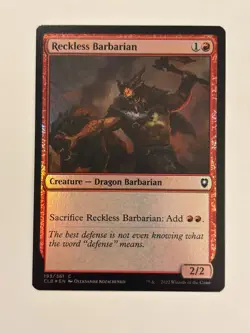 Reckless Barbarian Commander Legends: Battle for Baldur's Gate Foil - Image 1