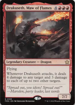 Drakuseth, Maw of Flames R Foundations 193 LP-NM - Image 1