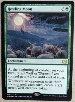 Howling Moon - Innistrad: Crimson Vow (VOW) - Rare Regular - NM - MTG - Image 1
