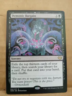 x1 Demonic Bargain R MTG Innistrad: Crimson Vow M/NM, English - Image 1