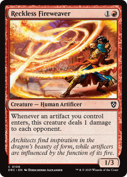 Reckless Fireweaver [Aetherdrift Commander] Magic MTG - Image 1