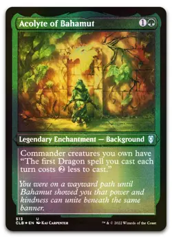 Acolyte of Bahamut (Foil Etched) #513 (NM) Baldur's Gate CLB Magic MTG - Image 1