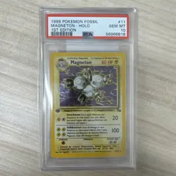 1999 Pokemon TCG Fossil 1st Edition Magneton Holo Rare #11/62 PSA 10 - Image 1