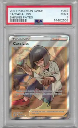 2021 POKEMON SWSH #067/072 CARA LISS FULL ART SHINING FATES PSA 9 - Image 1