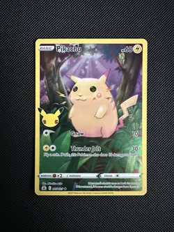 Pokemon TCG Pikachu 5/25 - Celebrations Full Art Holo 25th Anniversary NM/Mint - Image 1
