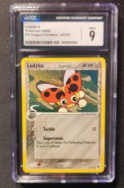 Pokemon TCG Ledyba Delta Species EX Dragon Frontiers 53/101 Regular Common CGC 9 - Image 1