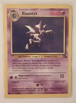 Haunter / RARE NON-HOLO / Pokemon TCG / Fossil / 21/62 - Image 1