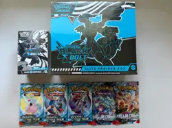 POKEMON TCG SCARLET & VIOLET BLACK BOLT ETB ELITE TRAINER & Booster Bundle +5 Pk - Image 1