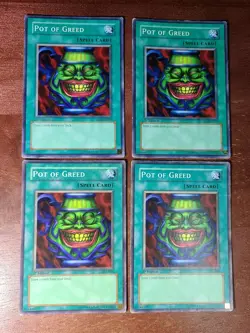 Yu-Gi-Oh Lot Of 4 1st Edition Pot Of Greed SYE-040 / SD3-EN019. Read - Image 1