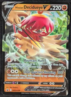 Decidueye V 2022 Black Star Promo Full Art Ultra Rare Pokemon Card SWSH238 (NM) - Image 1