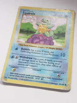 SHADOWLESS Squirtle 63/102 DMG - 1999 Base Set Pokemon Card - Mitsuhiro Arita - Image 2