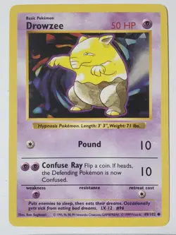 SHADOWLESS Drowzee 49/102 NM / M - 1999 Base Pokemon Card $2 Combined Shipping - Image 1