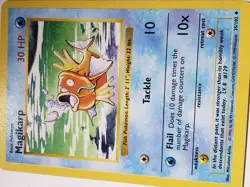 SHADOWLESS Magikarp 35/102 PL / LP - 1999 Base Set Pokemon Card Mitsuhiro Arita - Image 2