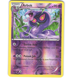 Pokemon 2014 Light Play Arbok 48/146 XY Base REVERSE Card - Image 1