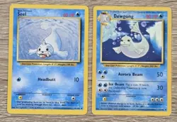 Pokemon Card Seel And Dewgong Base Set 25 + 41/102 Rare Vtg 1999 LP - Image 1