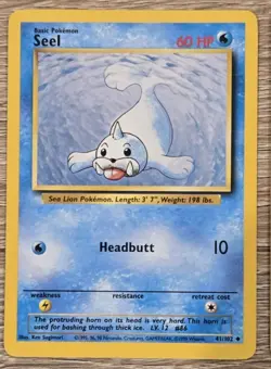 Pokemon Card Seel And Dewgong Base Set 25 + 41/102 Rare Vtg 1999 LP - Image 2