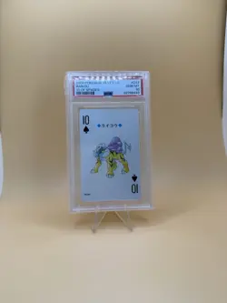 2000 POKEMON SILVER VERSION PLAYING CARDS 10 OF SPADES #243C RAIKOU PSA 10 - Image 2