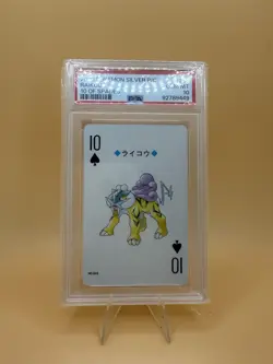 2000 POKEMON SILVER VERSION PLAYING CARDS 10 OF SPADES #243C RAIKOU PSA 10 - Image 3