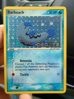 Pokemon Cards Ex Deoxys Barboach 54/107 & Whiscash 28/107 Reverse Holo Stamped - Image 2