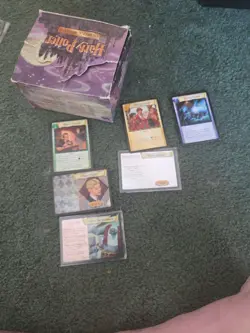 Lot - 200+ Harry Potter TCG Cards 3 Foils 3 Promos, Draco Malfoy - Image 1