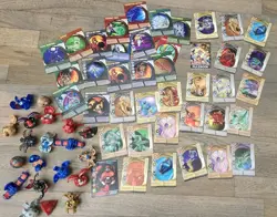 Bakugan Battle Brawlers Lot 19+ Collection As Is With 40+ Cards & Rulebook - Image 1
