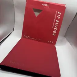 Vault X Fire Red 12-Pocket Exo-Tec Zip Binder - 480 Cards Open Box - Image 1