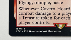 1x CAVERN-HOARD DRAGON (Extended Art) MTG LOTR Lord of the Rings Commander - Image 2