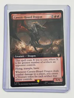 1x CAVERN-HOARD DRAGON (Extended Art) MTG LOTR Lord of the Rings Commander - Image 4