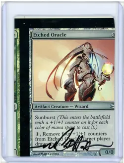 Etched Oracle Foil Modern Masters NFC Miscut Signed MTG - Image 1
