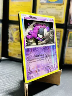 Gastly 33/83 Reverse Holo Pokemon Trading Card 3D Shadow Box Handmade Art - Image 3