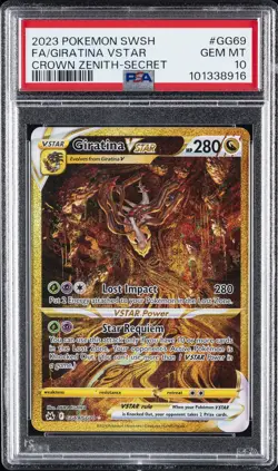 2023 POKEMON SWORD & SHIELD CROWN ZENITH SECRET FULL ART/GIRATINA VSTAR PSA 10 - Image 1
