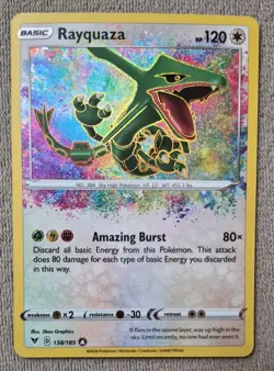 Rayquaza 138/185 Pokemon Sword & Shield: Vivid Voltage​ Amazing Rare Holo NM - Image 1