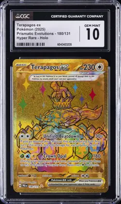 2025 POKEMON JPN #180 TERAPAGOS EX CGC 10 GEM MINT - Image 1